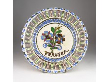 Mónus Sándor kerámia falitál 25 cm 1936