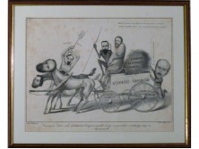 Antik karikatúra metszet 1820-50-es évekből