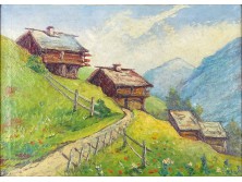 Ismeretlen festő : Tiroli táj 1910 körül