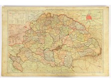 Antik nagy magyarország térkép kirakó tábla