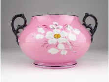 Antik rózsaszín porcelán cukortartó