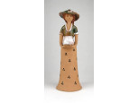 SZ. K. jelzéssel kerámia figura 28 cm