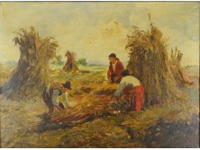 Magyar festő: Kukorica bálázás