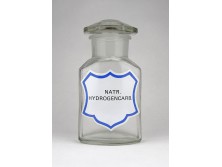 Antik NATR. HYDROGENCARB patika üveg 15.5 cm