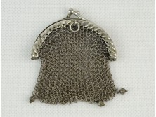 Antik jelzett ezüst női pénztárca 23 g