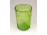 Régi festett gerezdes zöld fújt üveg pohár