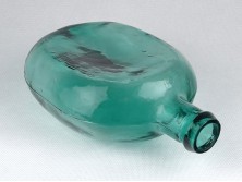 Antik zöld fújt üveg flaska butykos