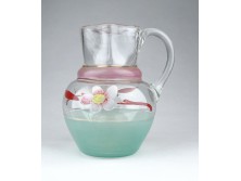Antik kisméretű fújt üveg kancsó 12.5 cm ~ 1800-as évek vége