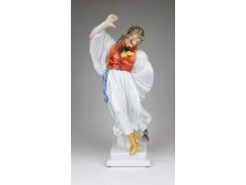 Táncoló juhász Herendi porcelán figura első osztályú jelzéssel 29 cm