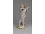 Schaubach kunst porcelán zenélő kisfiú