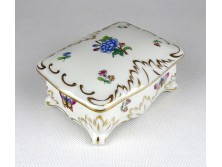 Régi Viktória mintás Herendi porcelán bonbonier 