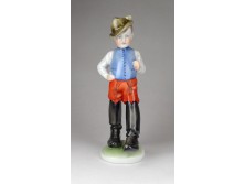 Régi Herendi hétmérföldes csizmás fiú porcelán figura 1939-es jubileumi gyűjtői darab 21cm