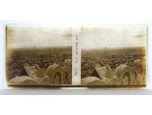Antik francia üveglemez sztereó fotográfia Párizs XIX. század - VUE GÉNÉRALE SUD