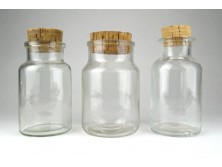 Régi parafadugós gyógyszertári patika üveg készlet 3 darab 