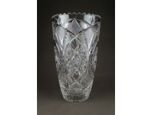 Hibátlan hatalmas csiszolt ólomkristály váza 30.5 cm