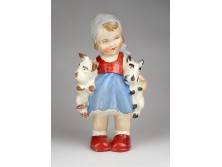 Régi SITZENDORF jelzett porcelán kislány figura 16.5 cm