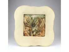Szemereki Teréz : Kortárs kerámia falikép 28 x 28 cm