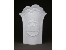 Hibátlan jubileumi biszkvit Herendi porcelán váza 18 cm