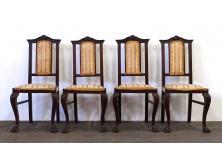 Antik oroszlánlábas neobarokk szék garnitúra 4 darab