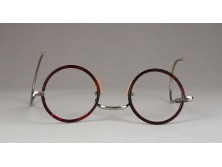 Antik kerek Lennon Gandhi szemüveg keret teknőspáncél