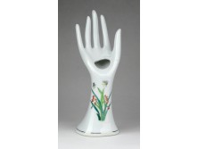 Régi kézzel festett porcelán gyűrűtartó kéz 19.7 cm