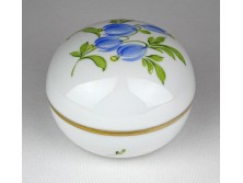 Kék virágos Herendi porcelán bonbonier