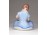 Babázó kislány Drasche porcelán figura 8.5 cm