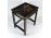 Régi ásvány díszes keleti fekete lakkasztal kínai teázó asztal