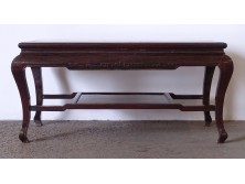 Márványlapos orientalista asztal keleti dohányzóasztal 57.5 x 120 cm