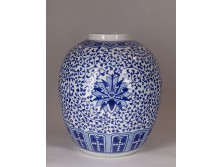 Jingdezhen kék fehér porcelán váza 24.5 cm