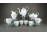 Antik virágmintás 6 személyes porcelán teáskészlet 19. sz. vége