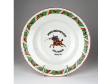 Antik I. világháborús huszáros porcelán fali tányér 1914-15