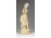 Kalapos nő virágcsokorral francia porcelán figura 14.5 cm