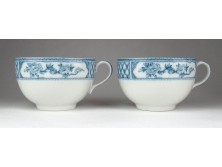 Johnson Bros kék-fehér angol porcelán teáscsésze pár