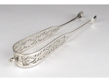 Antik 13 latos ezüst cukorfogó cukorcsipesz XIX. század 30g
