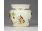 Pillangós vajszínű Zsolnay porcelán gerezdes váza 5.5 cm