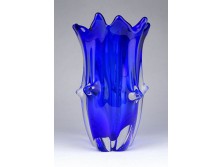Lednicke Rovne mid century művészi üveg váza ~1960