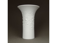 Rosenthal Studio Linie fehér matt domború virágos porcelán váza 13 cm