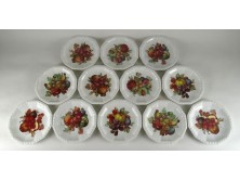 Régi gyümölcsös Rosenthal porcelán süteményes készlet 12 személyes