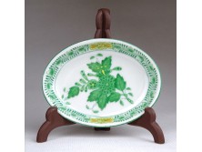 Zöld Apponyi mintás Herendi porcelán hamutál 1945