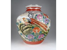 Régi nagyméretű jelzett keleti porcelán váza díszváza 27.5 cm