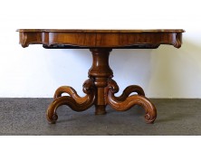 Antik póklábú nyitható asztal neobarokk asztal
