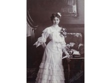 Antik keretezett Székely Aladár menyasszony fotográfia