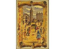 Pármai San Giovanni keresztelőkápolna keretezett nyomat 36.5 x 25.5 cm