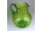 Antik 1800-as évekből származó nagyméretű zöld színű fújt huta üveg kancsó