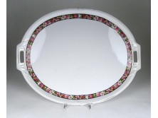 Antik nagyméretű porcelán tálca 33.5 x 42 cm