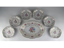 Kézzel festett nassos gyümölcsös Hollóházi porcelán készlet