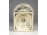 Antik kézzel festett fácános Faunfejes Capodimonte nápolyi fajance díszváza 17 cm