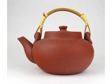 Minimalista stílusú jelzett kínai kerámia teáskancsó
