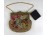 Gyönyörű antik zománcozott réz csatos gobelin díszes színházi táska